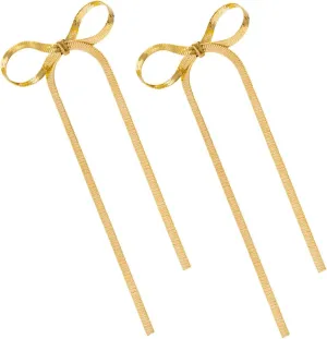 1 Pair Bow Dangle Earrings for Women Minimalist Tassel Jewelry with Unique Design Elegant Drop Earrings Occasion Fashion