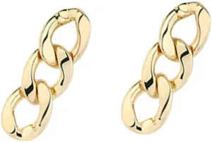 1 Pair Circle Hoop Earrings Gold Chain Dangle Earrings for Women Elegant Minimalist Jewelry