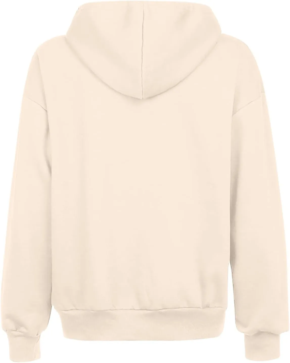 2024 Fall Trendy Hoodie Oversized Solid Long Sleeve Full Zip Up Casual Drawstring Hooded Jacket Loose Open Front Coat