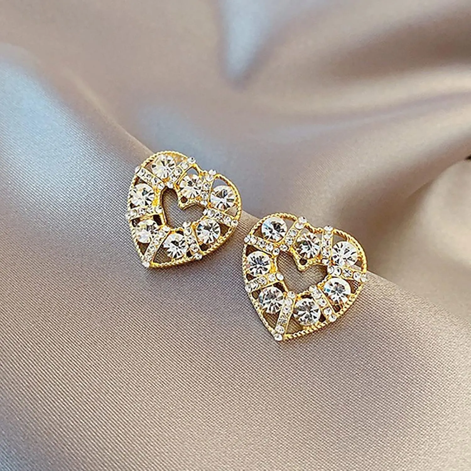 925 Sterling Silver Earrings for Women,Gold Plated CZ Stud Earrings Valentine's Day Mother's Day jewelry Gifts for Mom Wife