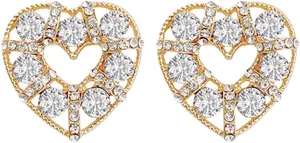 925 Sterling Silver Earrings for Women,Gold Plated CZ Stud Earrings Valentine's Day Mother's Day jewelry Gifts for Mom Wife