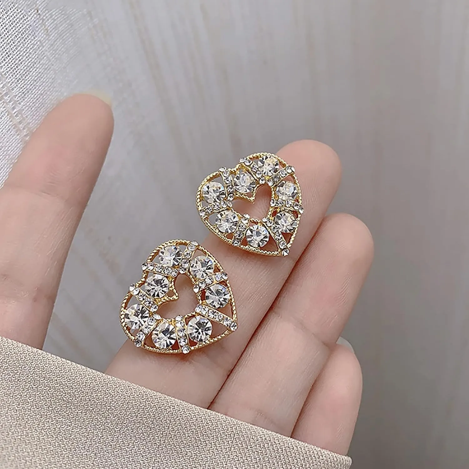 925 Sterling Silver Earrings for Women,Gold Plated CZ Stud Earrings Valentine's Day Mother's Day jewelry Gifts for Mom Wife