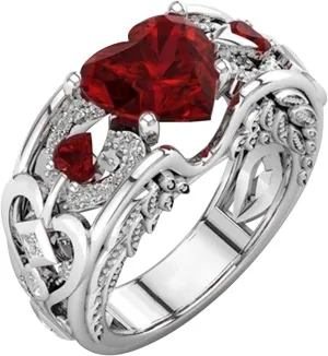 925 Sterling Silver Wedding Band Sets for Women,Heart Shape Cubic Zirconia Engagement eternity Rings Jewelry Rings for Ladies