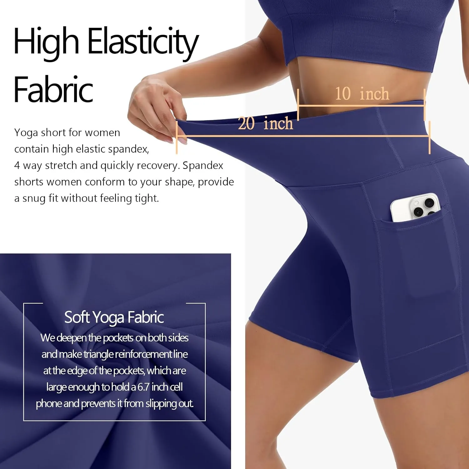 ALWAYSONE Biker Shorts Women Non See Through Yoga Shorts Tummy Control Workout Shorts Gym Shorts Athletic Shorts