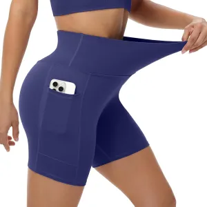ALWAYSONE Biker Shorts Women Non See Through Yoga Shorts Tummy Control Workout Shorts Gym Shorts Athletic Shorts