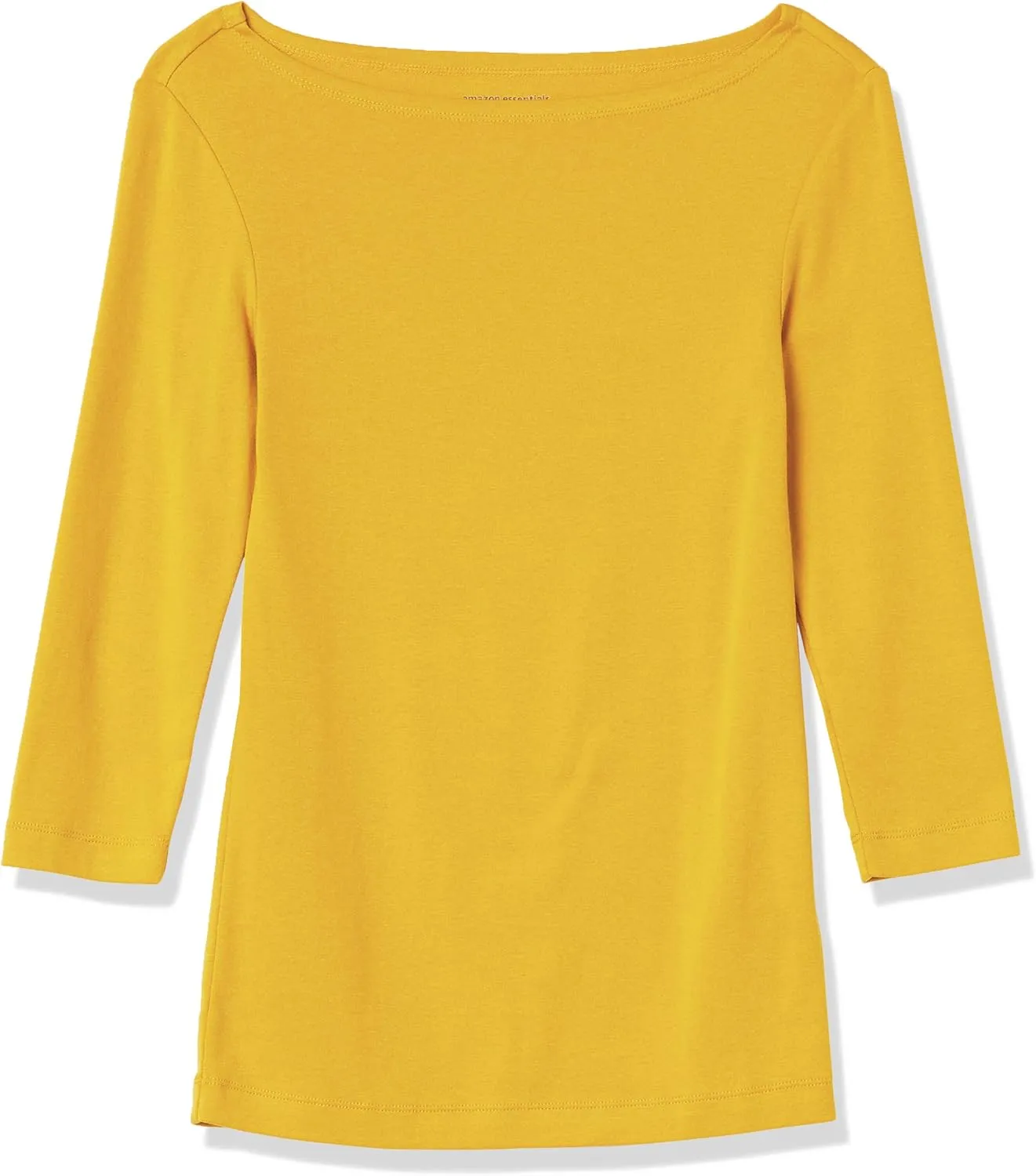 Amazon Essentials Women's Slim-Fit 3/4 Sleeve Boat Neck T-Shirt