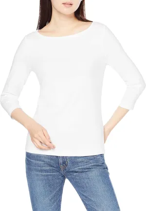 Amazon Essentials Women's Slim-Fit 3/4 Sleeve Boat Neck T-Shirt