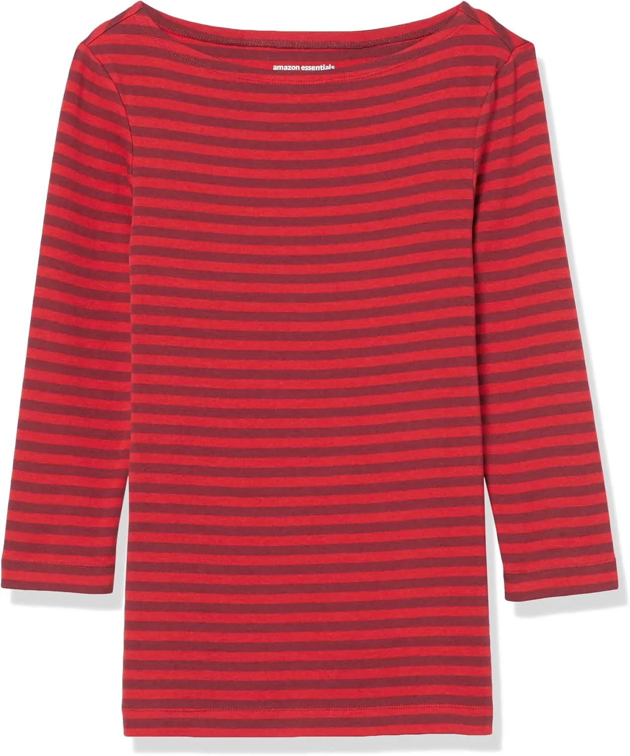 Amazon Essentials Women's Slim-Fit 3/4 Sleeve Boat Neck T-Shirt