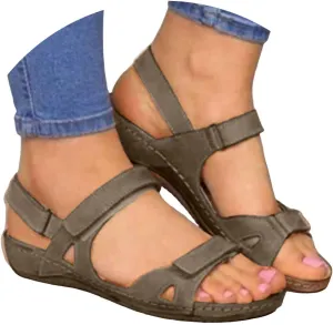 AMDBEL Sandals for Women 2024 Dressy, Women's Comfortable Open Toe Flat Sandals Casual Summer Beach Soft Sandals Shoes