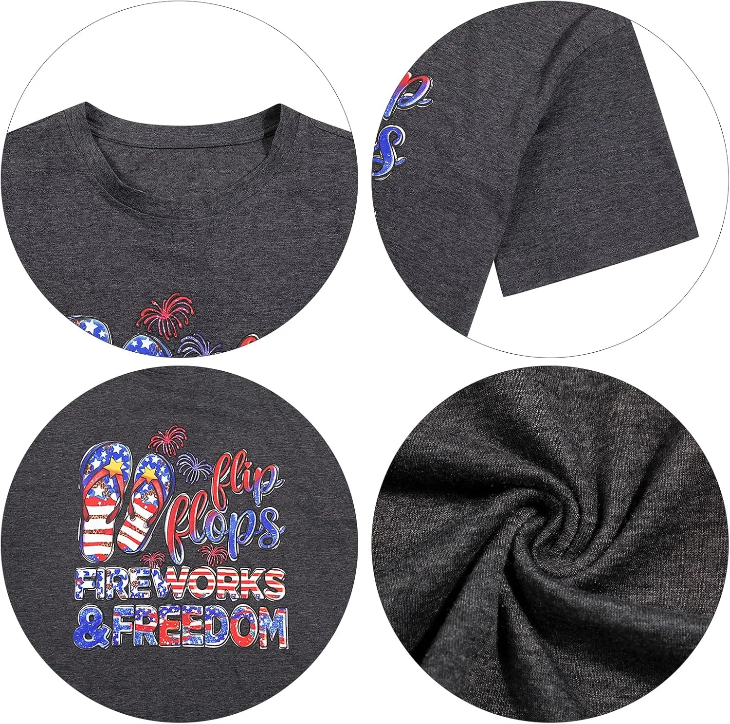 American Flag Tank Tops Women : Wine Glass Graphic Tees 4th of July Tops Patriotic Shirts Firework Tank Tops