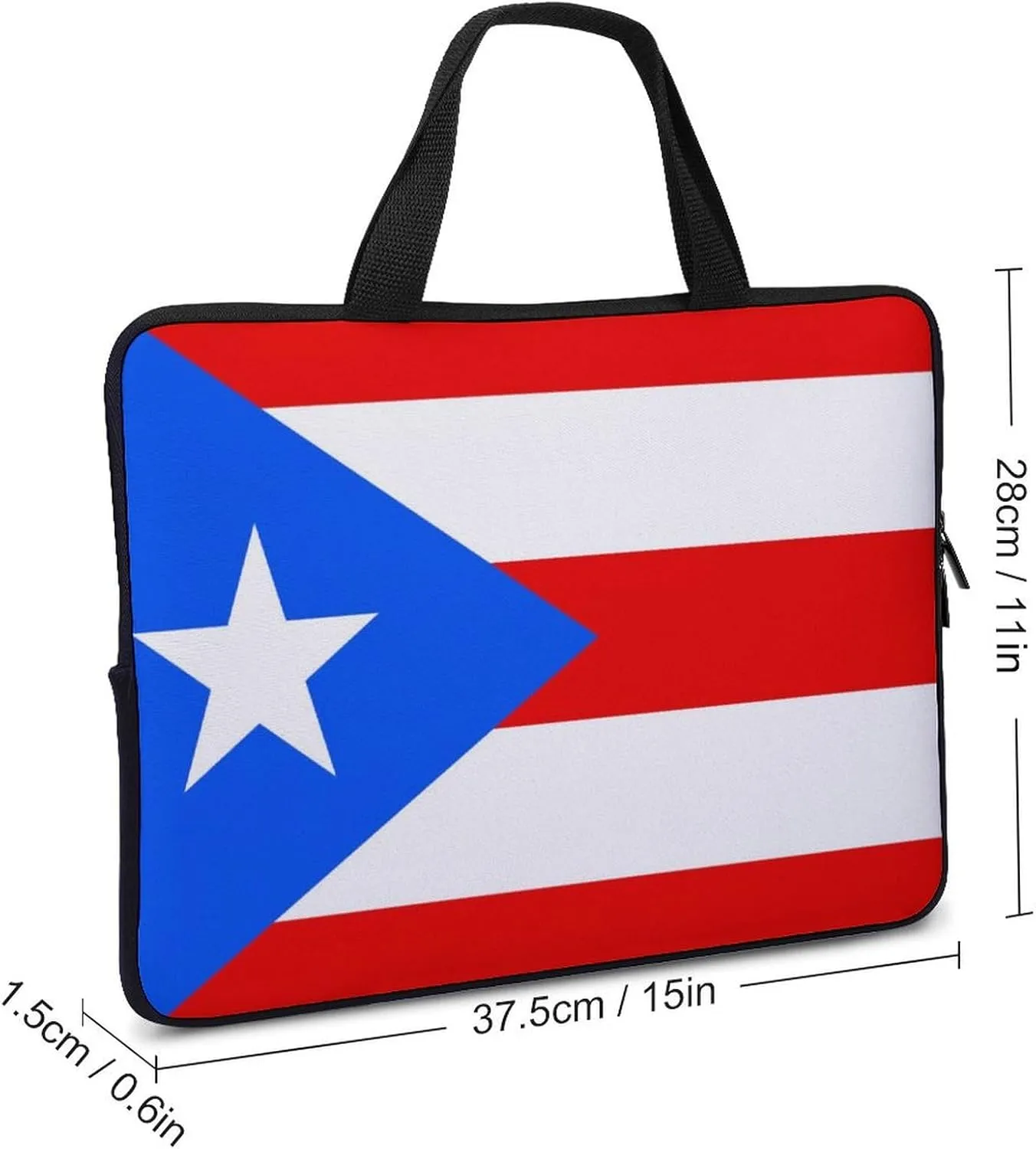 American Samoa Flag 15-15.6 Inch Laptop Case, Slim Neoprene Sleeve with Handle for Computer