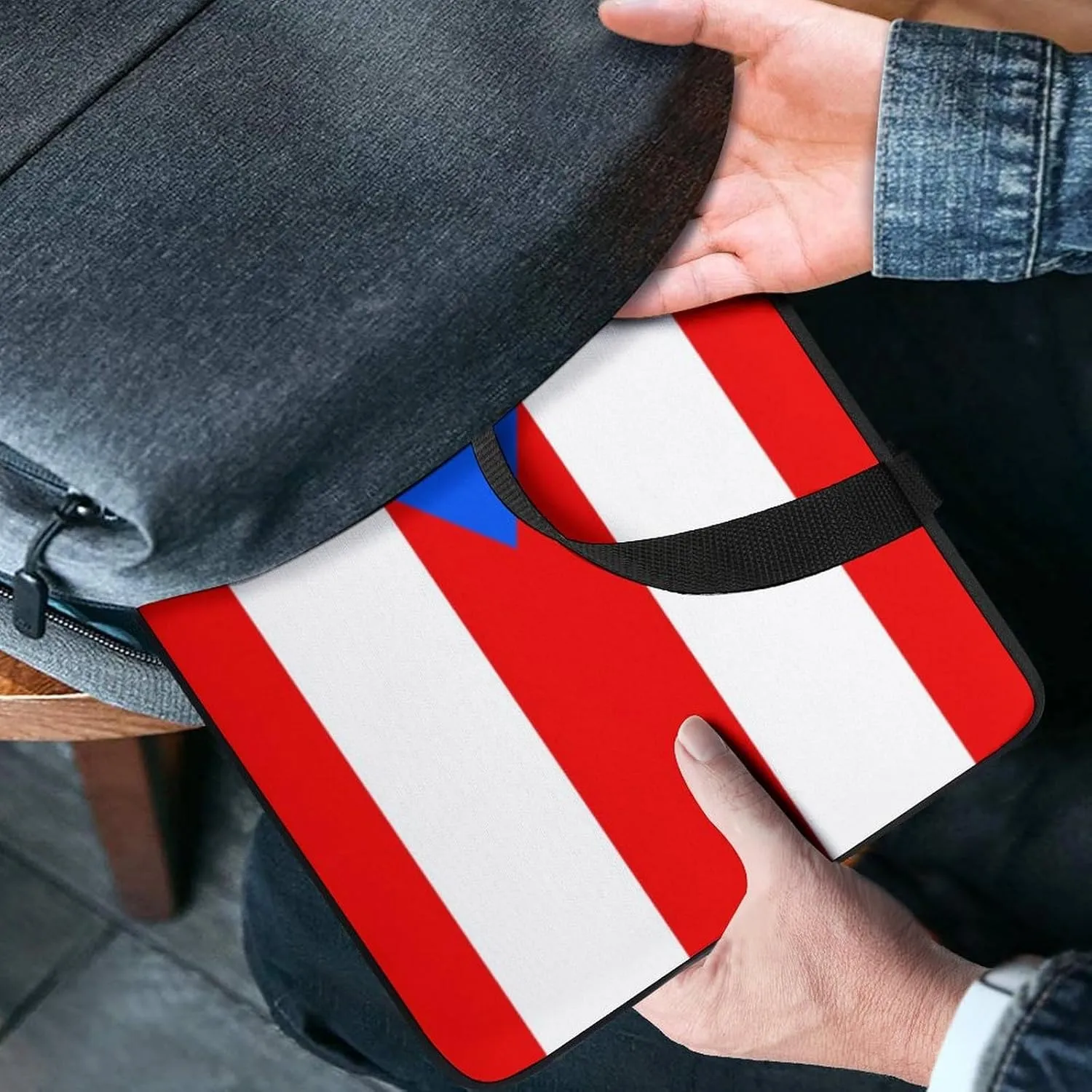 American Samoa Flag 15-15.6 Inch Laptop Case, Slim Neoprene Sleeve with Handle for Computer