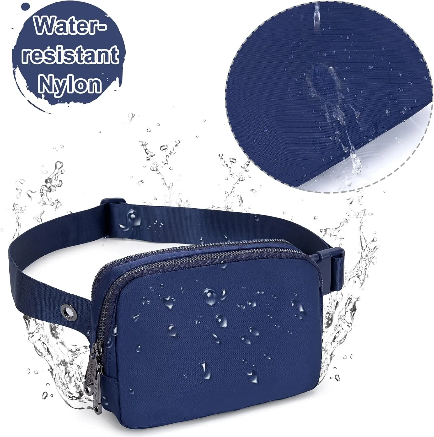 AROME Mini Belt Bag for Women, Fashion Waist Packs Fanny Pack Crossbody Bags with Strap Extender for Women Men, Waterproof Waist Bag Hip Bum Bag for Casual Travel Running Hiking Outdoor Sports