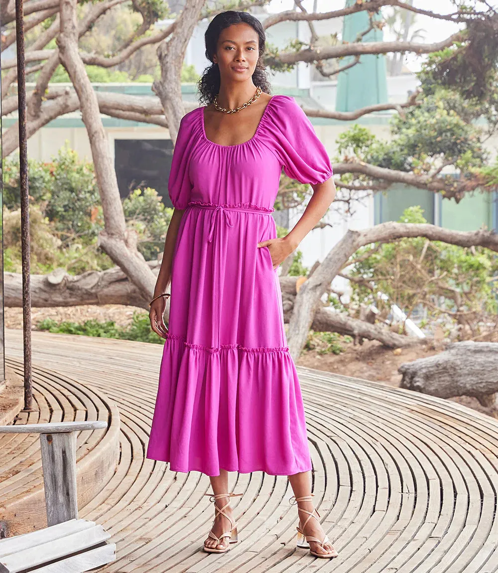 Barbara Berry Puff Sleeve Dress - Karen Kane 2L09605