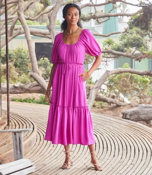 Barbara Berry Puff Sleeve Dress - Karen Kane 2L09605