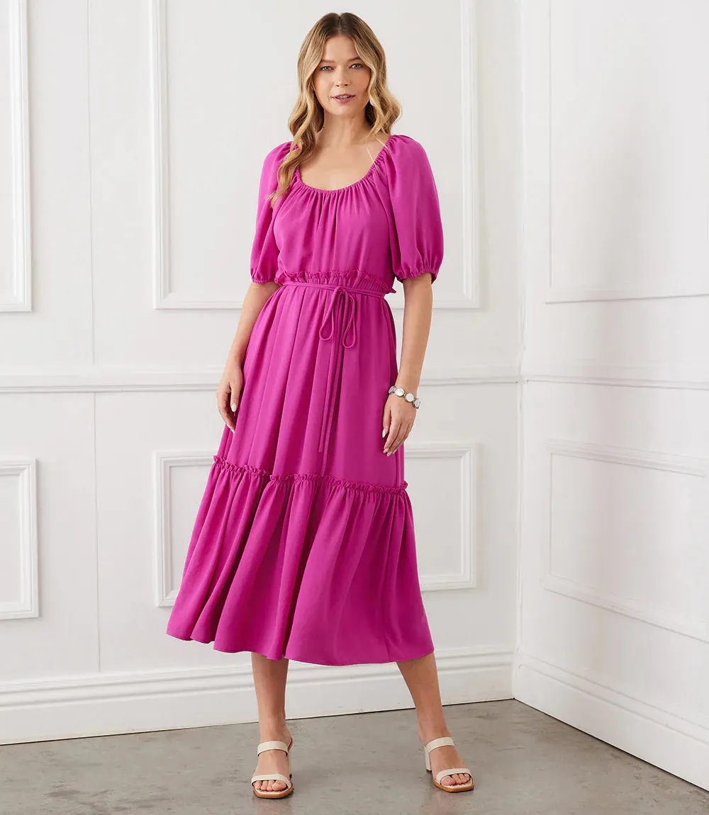 Barbara Berry Puff Sleeve Dress - Karen Kane 2L09605