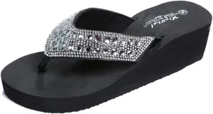 Beach Flip Flops Women Comfortable Beach Thong Sandals with Arch Support Women's Walking Sandal Womens Sandal
