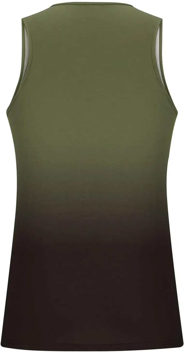 Beach Tank Tops for Men Funny Gradient Color Sleeveless Muscle Tshirt Casual Summer Vacation Tropical Shirts 2024