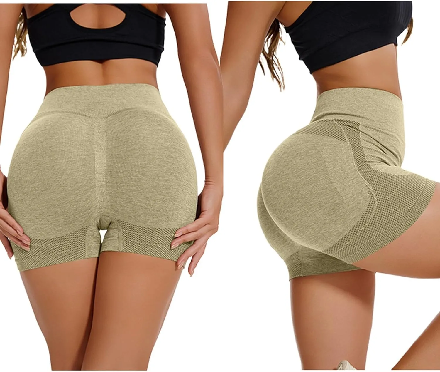 Biker Shorts Women Tummy Control High Waist Shorts Butt Lifting Athletic Shorts Workout Yoga Shorts Summer Gym Shorts