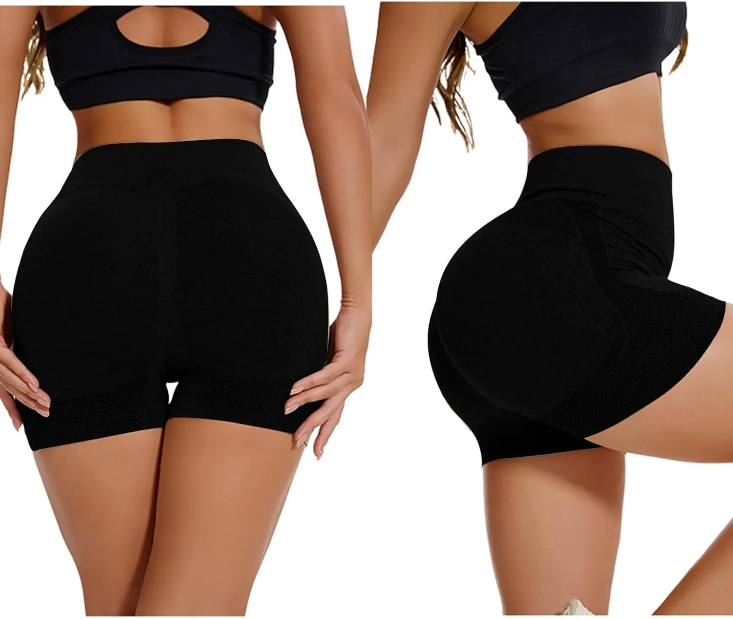 Biker Shorts Women Tummy Control High Waist Shorts Butt Lifting Athletic Shorts Workout Yoga Shorts Summer Gym Shorts