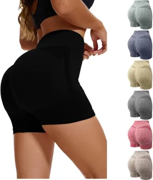 Biker Shorts Women Tummy Control High Waist Shorts Butt Lifting Athletic Shorts Workout Yoga Shorts Summer Gym Shorts