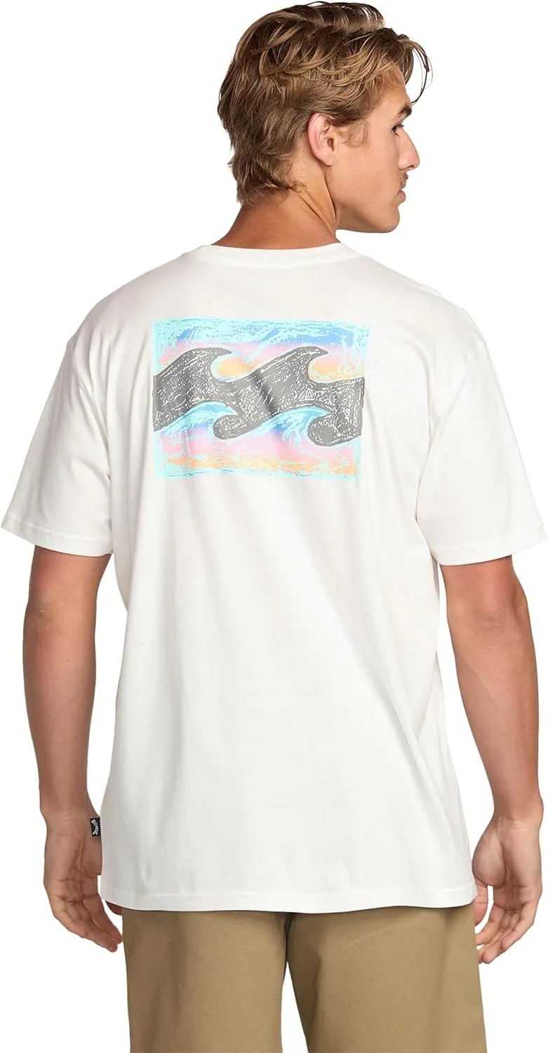 Billabong Men's Crayon Wave Premium Tee Soft Cotton Short Sleeve T-Shirt (S-XXL)