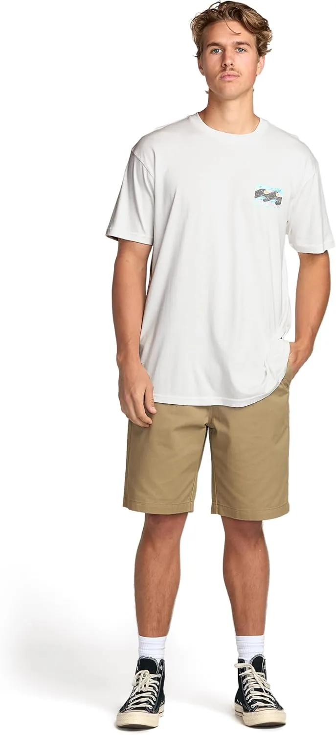 Billabong Men's Crayon Wave Premium Tee Soft Cotton Short Sleeve T-Shirt (S-XXL)