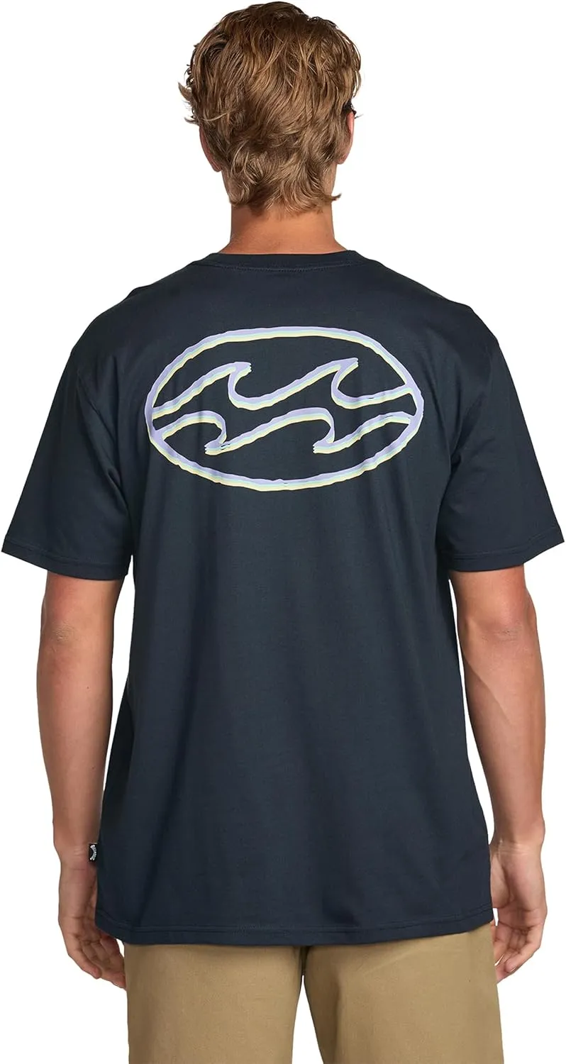 Billabong Men's Crayon Wave Premium Tee Soft Cotton Short Sleeve T-Shirt (S-XXL)