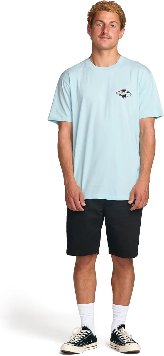 Billabong Men's Crayon Wave Premium Tee Soft Cotton Short Sleeve T-Shirt (S-XXL)