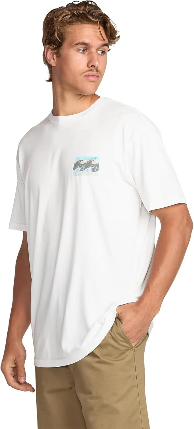 Billabong Men's Crayon Wave Premium Tee Soft Cotton Short Sleeve T-Shirt (S-XXL)
