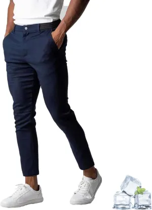 Bizgent Active Chinos, Active Chinos Pants Men,Elasticity Slim Fit Pants for Men Casual Solid Trousers