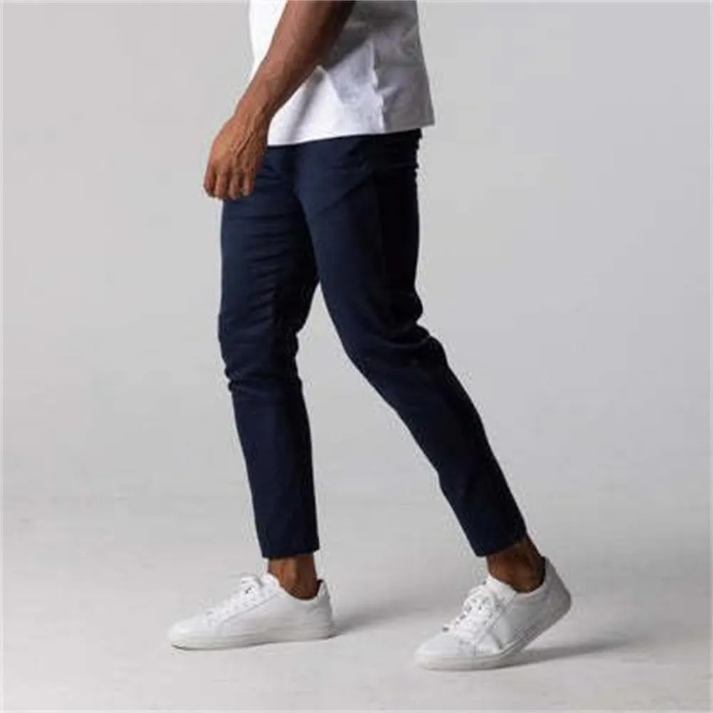 Bizgent Chinos Pants Men Slim Fit Casual Pants for Men Trousers Loose Fit Straight Legs Elastic Active Chinos Pants