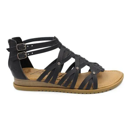 BLACK BLOOMY SANDAL