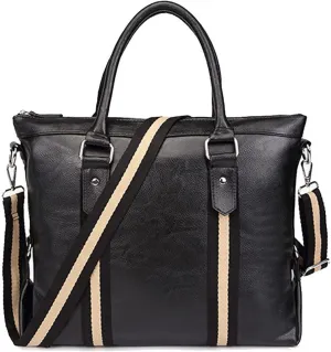 Briefcases for men Men Handbag Business office Tote Computer Laptop Briefcase Brand Leather Shoulder Bags Solid striped crossbody bags women