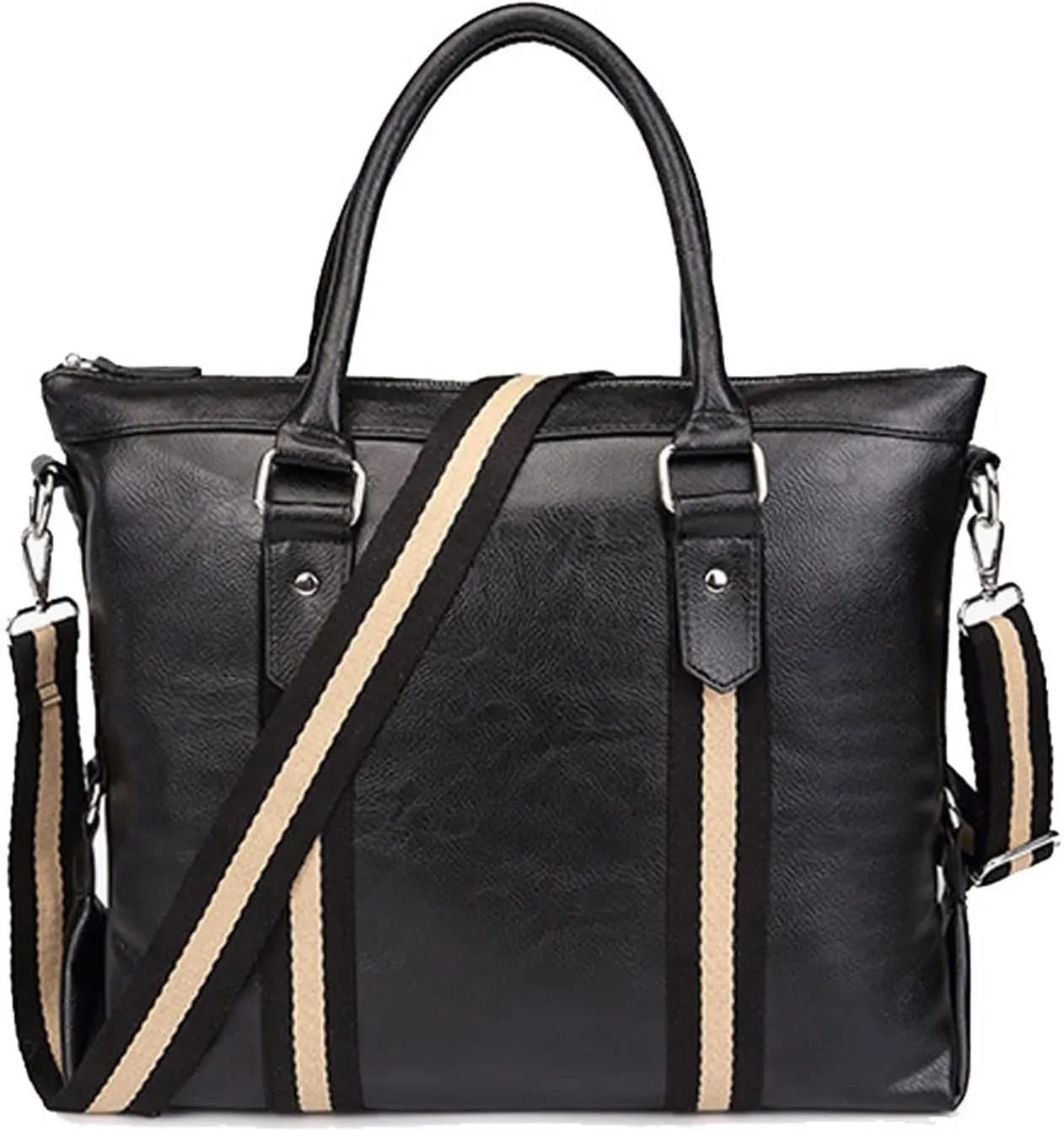 Briefcases for men Men Handbag Business office Tote Computer Laptop Briefcase Brand Leather Shoulder Bags Solid striped crossbody bags women