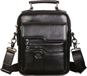 Briefcases Messenger Bags Laptop Bag Leather Men Crossbody Shoulder Bag Vintage Cowhide Messenger Bag for Male Small Casual Handbags for Male