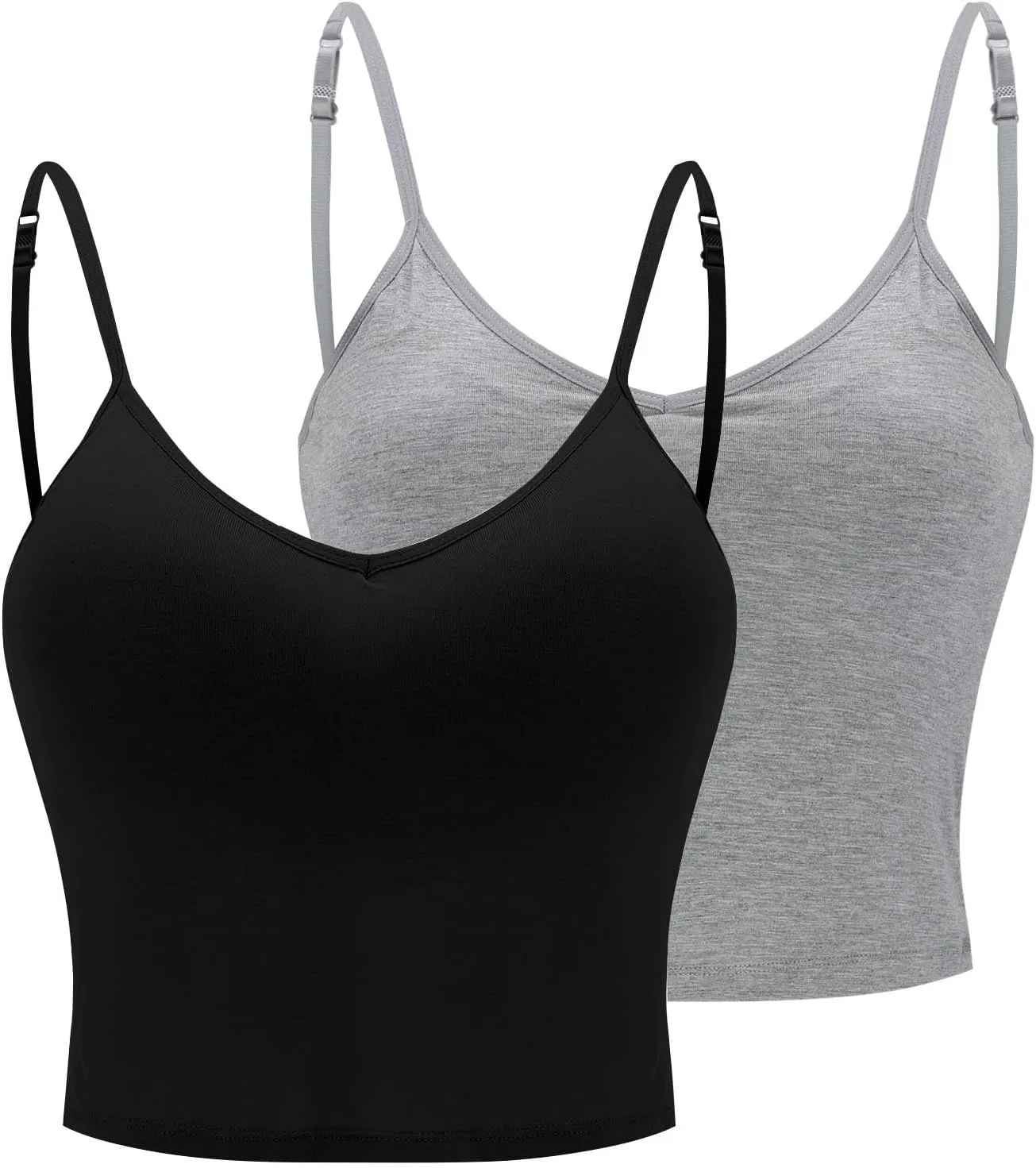 Built in Bra Tank Tops for Women Chest Pad Without Wearing Bra One Tank Top Yoga Camisole Tops Women Built in Bras