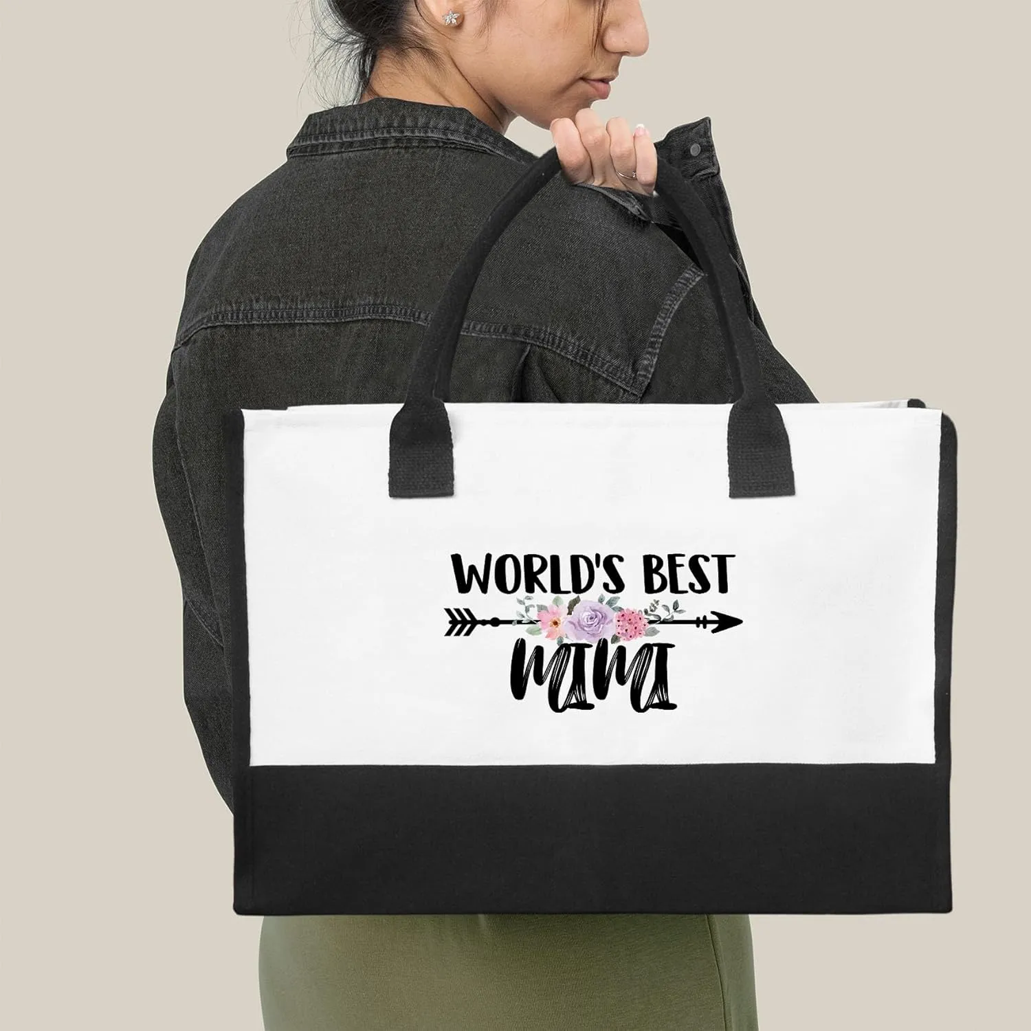 Canvas Tote Bag Canvas Beach Bag,Mothers Day Christmas Birthday Gifts,Thoughtful Gifts,Funny Getaway Shopping Bag Gift.