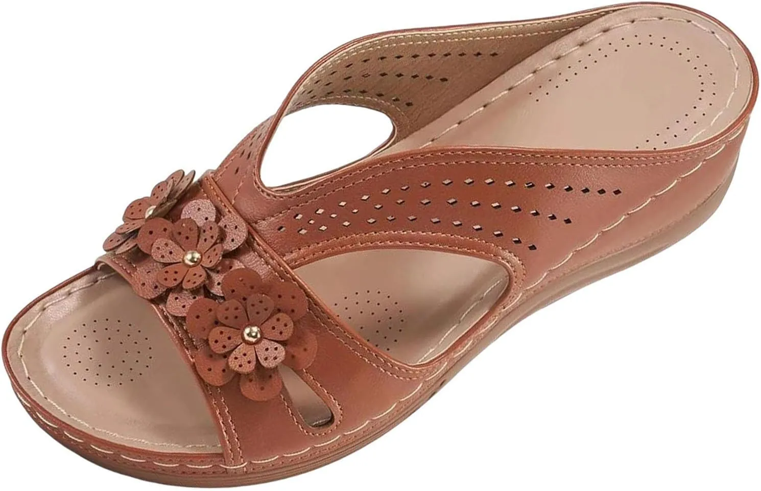Casual Sandals Women Arch Support Wedge Sandals for Women Open Toe Shoes Comfortable Strap Beach Sandals