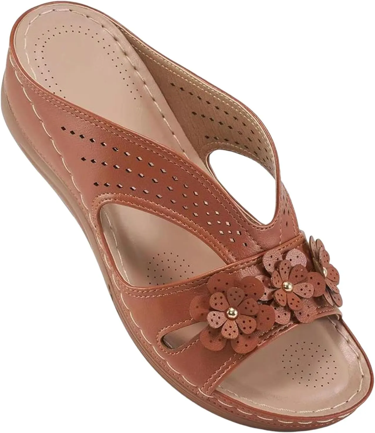 Casual Sandals Women Arch Support Wedge Sandals for Women Open Toe Shoes Comfortable Strap Beach Sandals