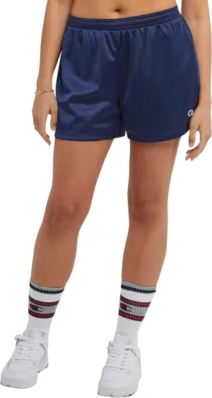 Champion Women's Shorts, Mesh Pull-on Shorts, Loose Mesh Shorts, Athletic Mesh Shorts, 4"