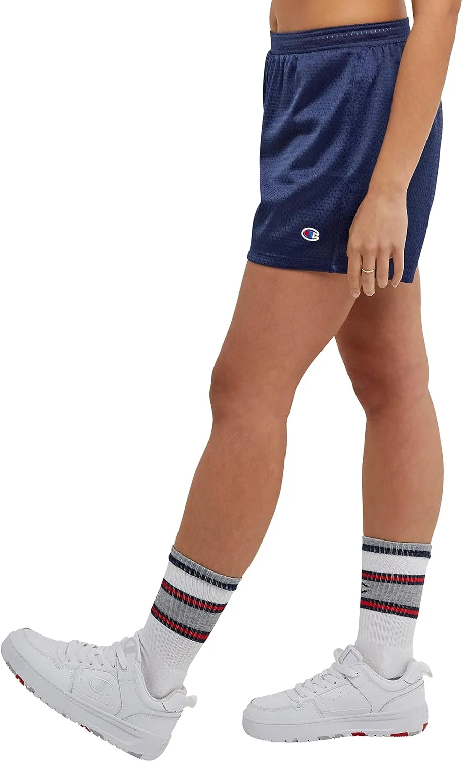 Champion Women's Shorts, Mesh Pull-on Shorts, Loose Mesh Shorts, Athletic Mesh Shorts, 4"
