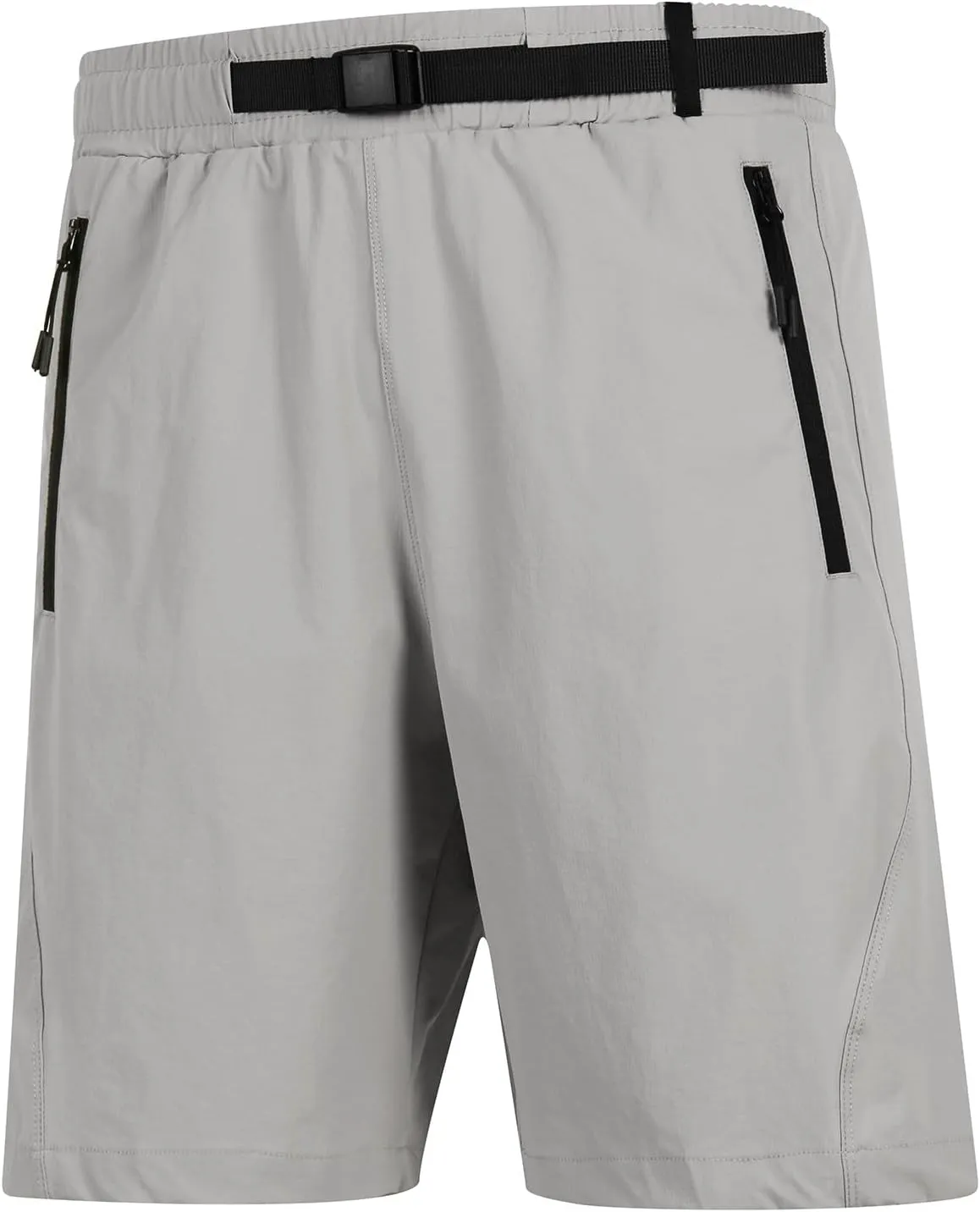 Chino Shorts Men Slim Fit Athletic Shorts Fitness Gym Shorts Men Summer Zipper Pockets Shorts Trendy Buckle Belted