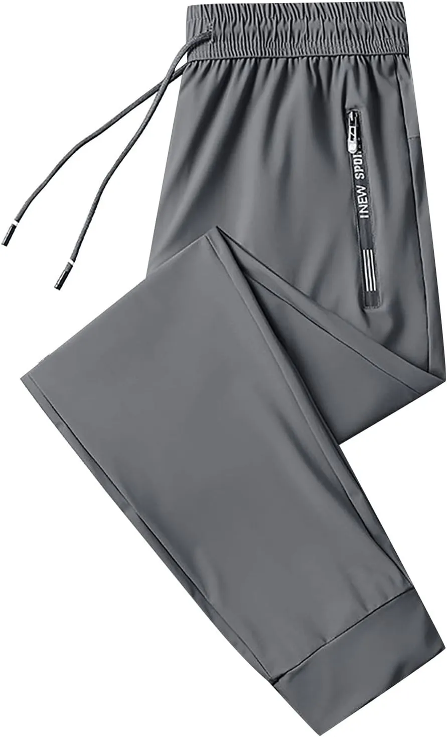 Chinos Pants Men Elastic Waist Drawstring Athletic Pants Quick Dry Lightweight Jogging Hiking Pants Plus Size Baggy Trousers