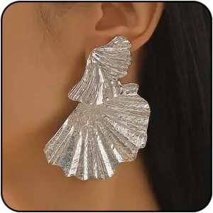 Chunky Gold Dangle Earrings - Large Statement Earrings in Teardrop, Ball, Circle & Heart Shapes - Trendy Fashion Jewelry