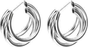 Chunky Gold Statement Earrings for Women,Sterling Sliver Posts Dangle Earrings Mothers Day Valentines Day Trendy Jewelry Gift