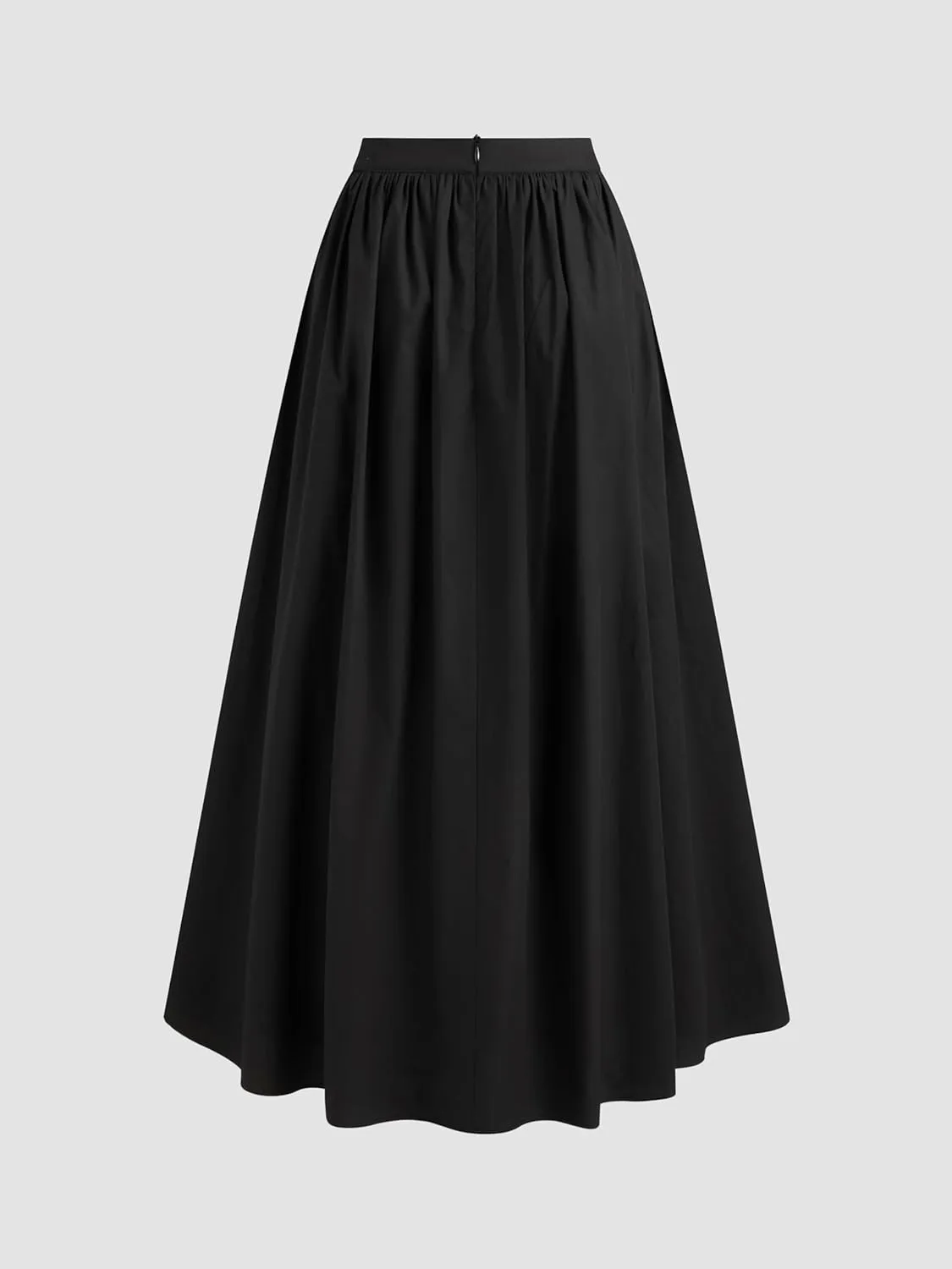 CIDER Skirts for Women Cotton Maxi Skirt Mid Waist Solid Ruffle Long A Line Skirts Casual Elegant Flowy