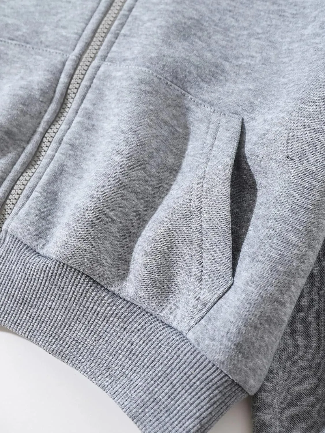 Cioatin Women Fleece Zip Up Crop Hoodies Sweatshirt Y2K Fall Trendy Long Sleeve Athletic Workout Pullover Jacket Sweater