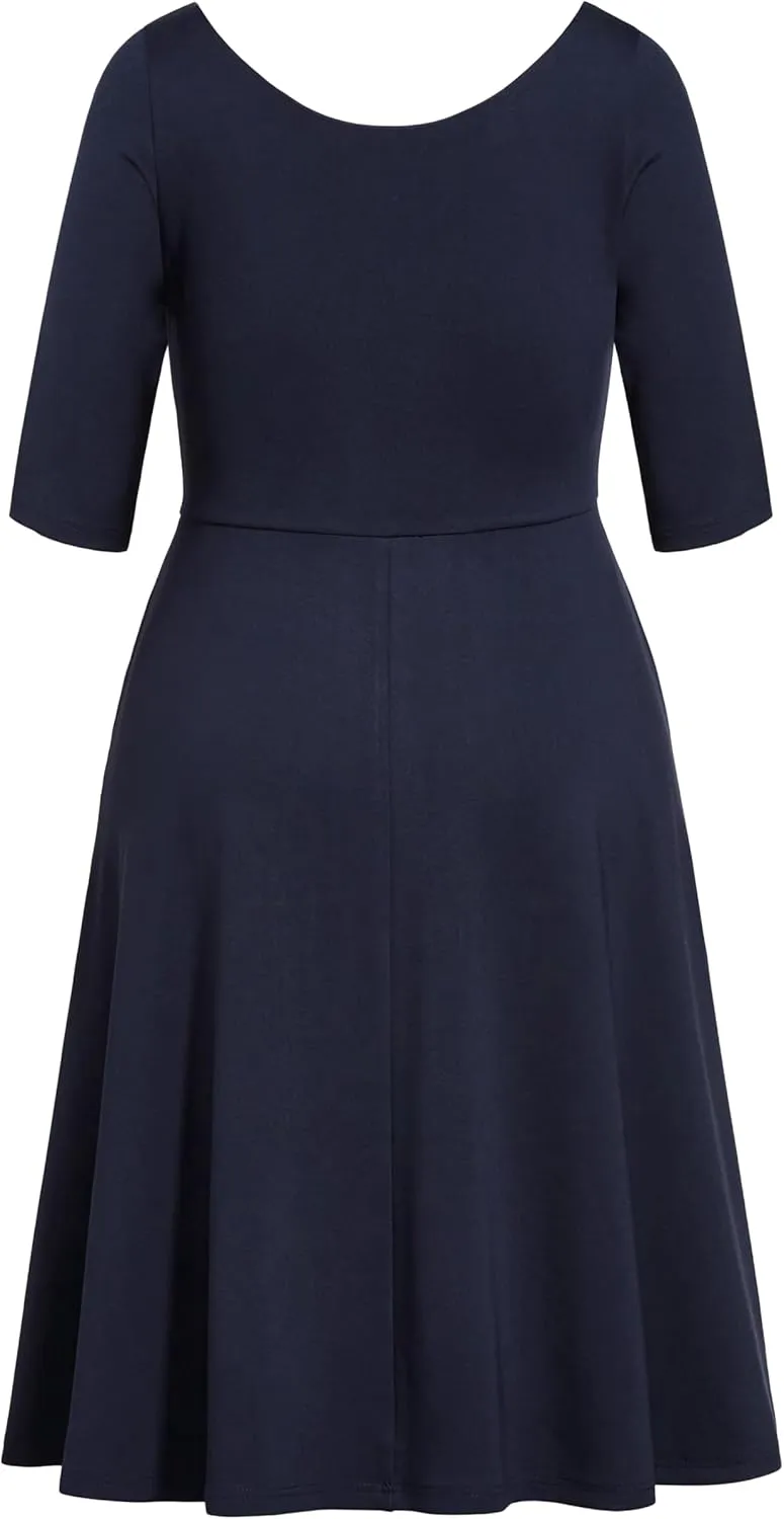 City Chic Women's Plus Size Dress - Cute Girl Elbow Sleeve