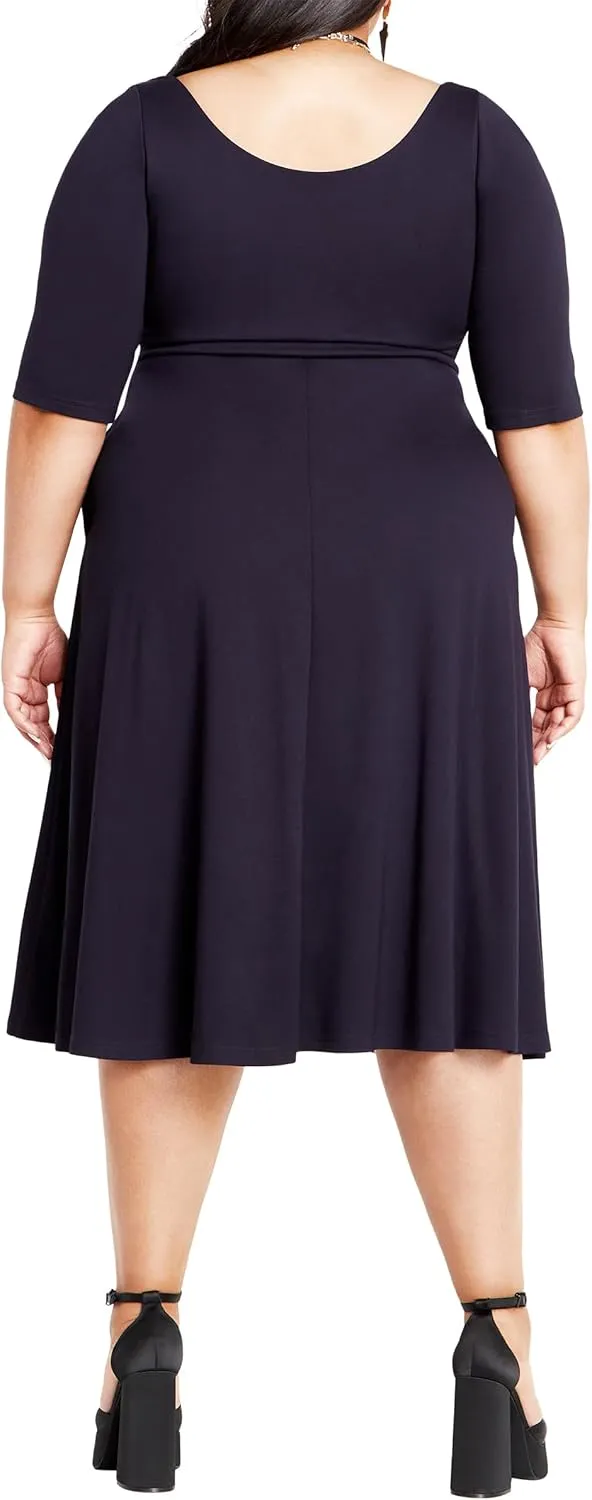 City Chic Women's Plus Size Dress - Cute Girl Elbow Sleeve